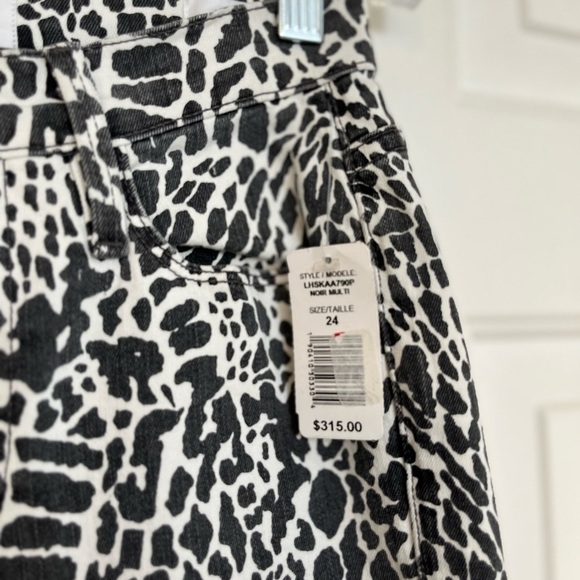 🥤 Frame Le High Skinny High Rise Skinny Noir Multi Animal Print Jean 24 NWT - Picture 7 of 15